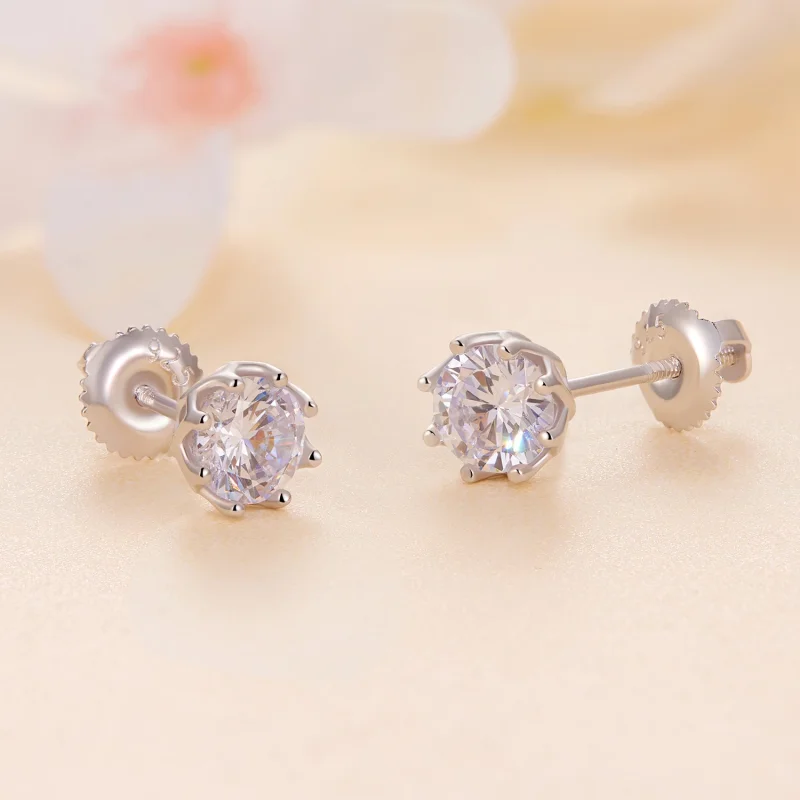 (изображение за) Pandora стил Изящни Moissanite Стикери Обици (Два Сертификата) - - Преглед 4