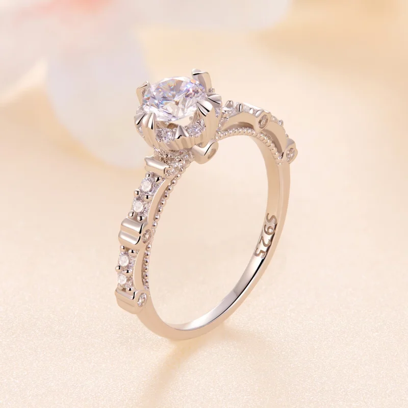 (изображение за) Pandora стил Изискан Moissanite пръстен - MSR023 - Преглед 2