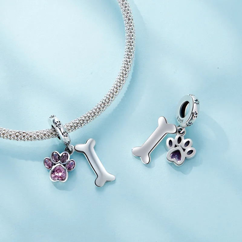 (изображение за) Pandora стил Розово кучешко лапиче Костенурка - SCC2127-PK - Преглед 4