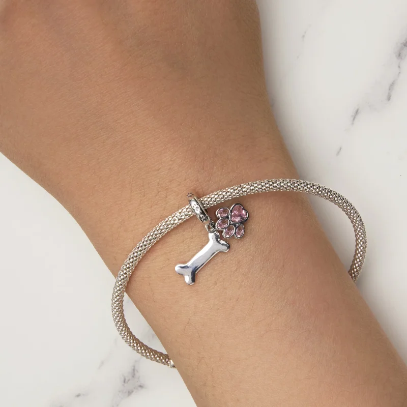 (изображение за) Pandora стил Розово кучешко лапиче Костенурка - SCC2127-PK - Преглед 5