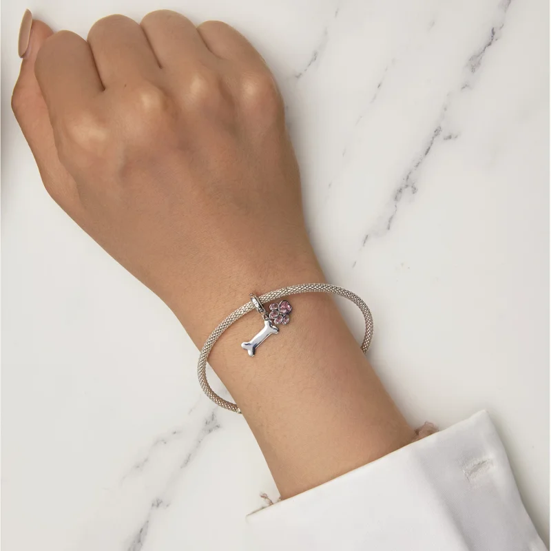 (изображение за) Pandora стил Розово кучешко лапиче Костенурка - SCC2127-PK - Преглед 6