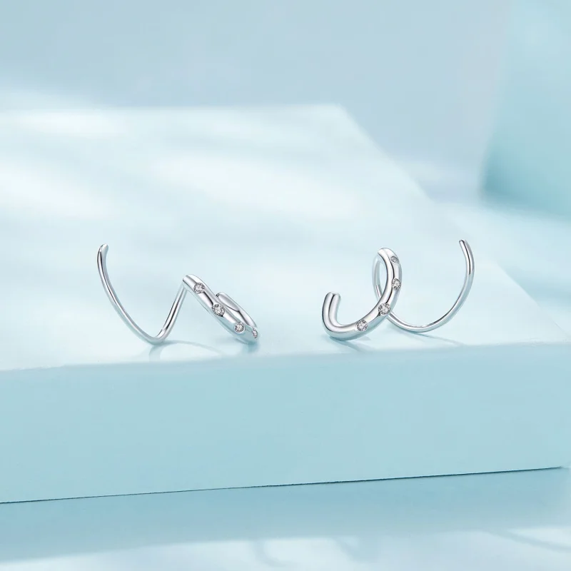 (изображение за) Pandora стил Двойни обеци с пръстени - SCE1652 - Преглед 2