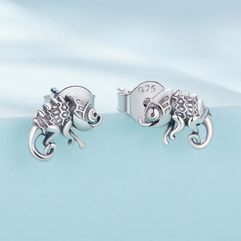 (изображение за) Pandora стил Хамелеонки обеци с щифт - SCE1661 - Преглед 2
