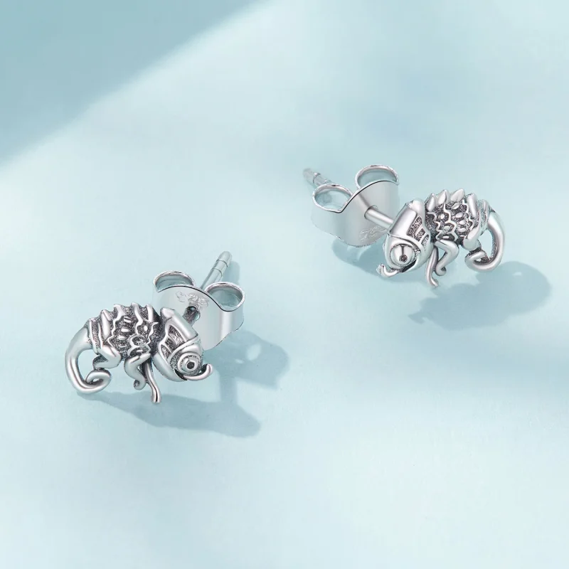 (изображение за) Pandora стил Хамелеонки обеци с щифт - SCE1661 - Преглед 3