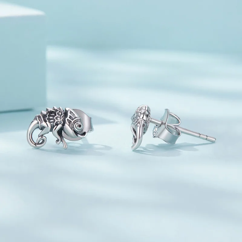 (изображение за) Pandora стил Хамелеонки обеци с щифт - SCE1661 - Преглед 4