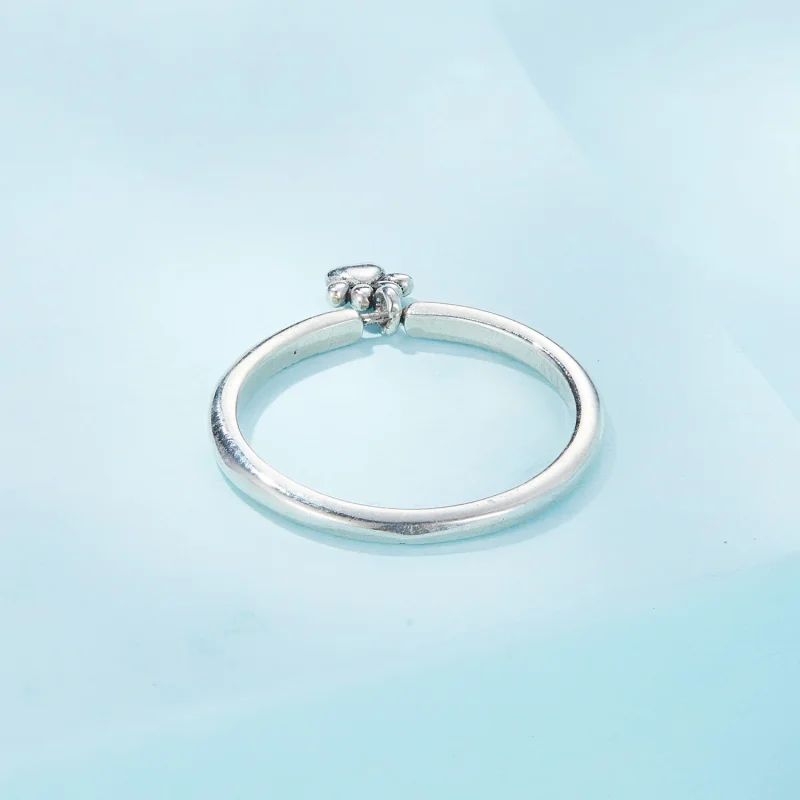 (изображение за) Pandora стил кръгъл пръстен с кучешка лапа - SCR892 - Преглед 4