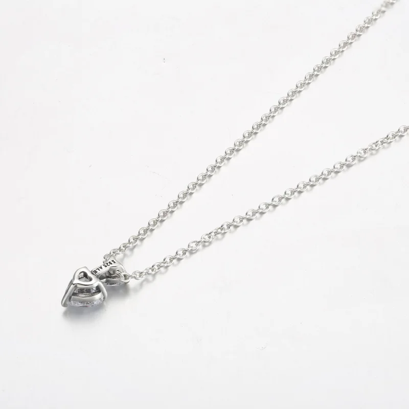 (изображение за) Пандора Двойно сърце с висулка Блестяща огърлица Collier - 391229C01 - Преглед 3