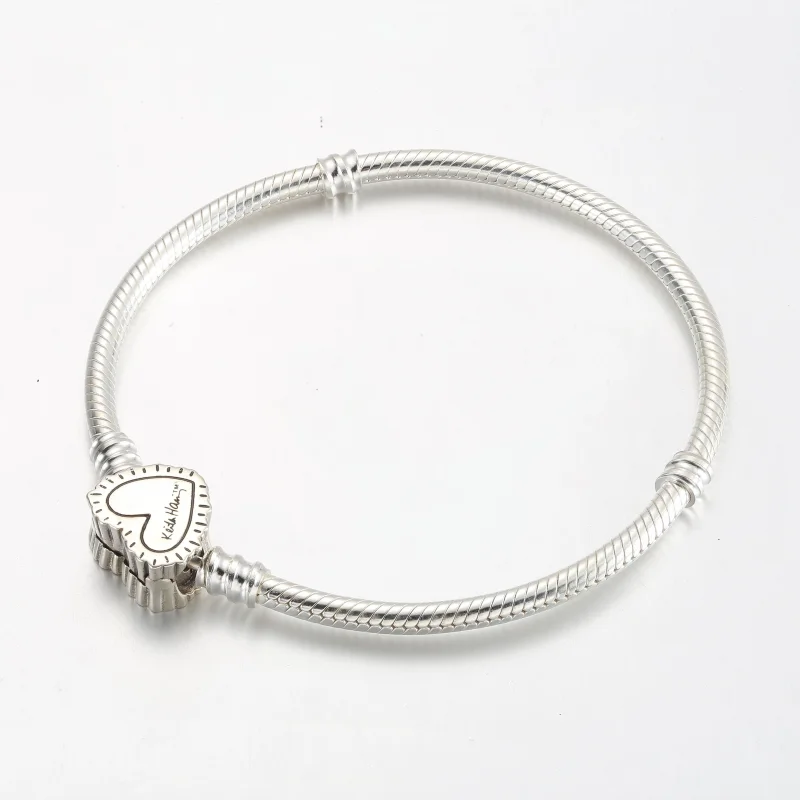 (изображение за) Гривна Keith Haring™ x Pandora Moments Radiant Heart Snake Chain - 592217C01 - Преглед 3