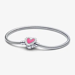 (изображение за) Гривна Keith Haring™ x Pandora Moments Radiant Heart Snake Chain - 592217C01