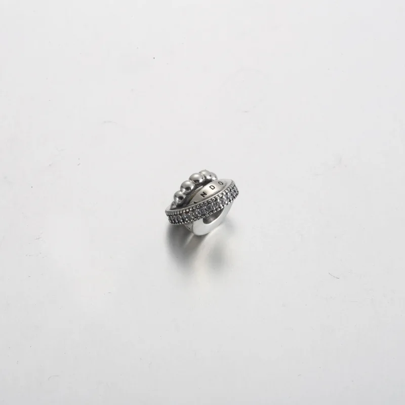 (изображение за) Талисман с лого, паве и мъниста на Pandora - 792317C01 - Преглед 2