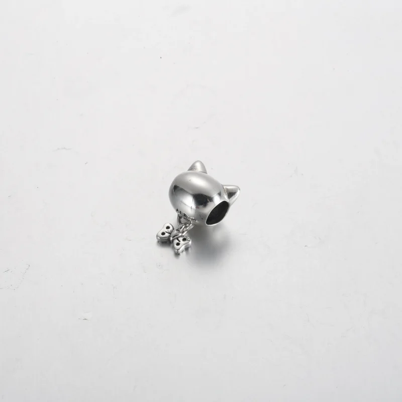 (изображение за) Талисман за домашни любимци Pandora Cat & Bow Charm - 792255C01 - Преглед 3