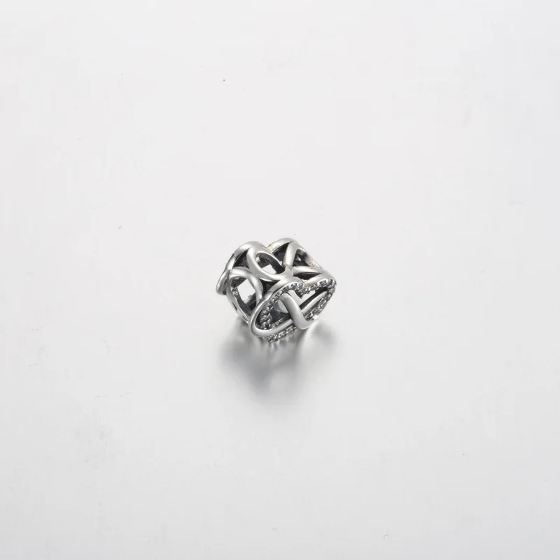 (изображение за) Талисман Pandora Family Infinity Red Heart - 792246C01 - Преглед 3
