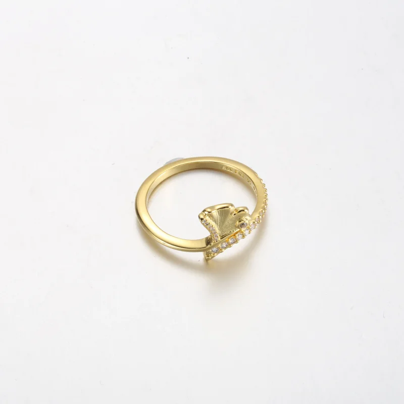 (изображение за) Пръстен Pandora Ginkgo 14k позлатен - 162444C01 - Преглед 3