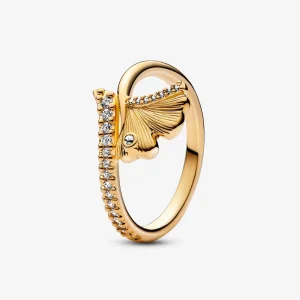 (изображение за) Пръстен Pandora Ginkgo 14k позлатен - 162444C01