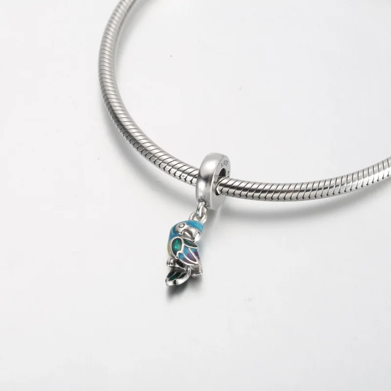 (изображение за) Талисман Pandora Jungle Paradise Parrot - 791679C01 - Преглед 4