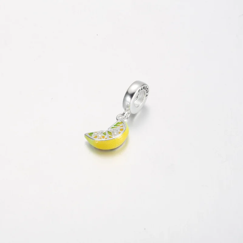(изображение за) Талисман Pandora Lemon Slice Sparkly Fruit Vising Charm - 791696C01 - Преглед 2