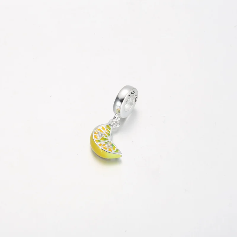 (изображение за) Талисман Pandora Lemon Slice Sparkly Fruit Vising Charm - 791696C01 - Преглед 3