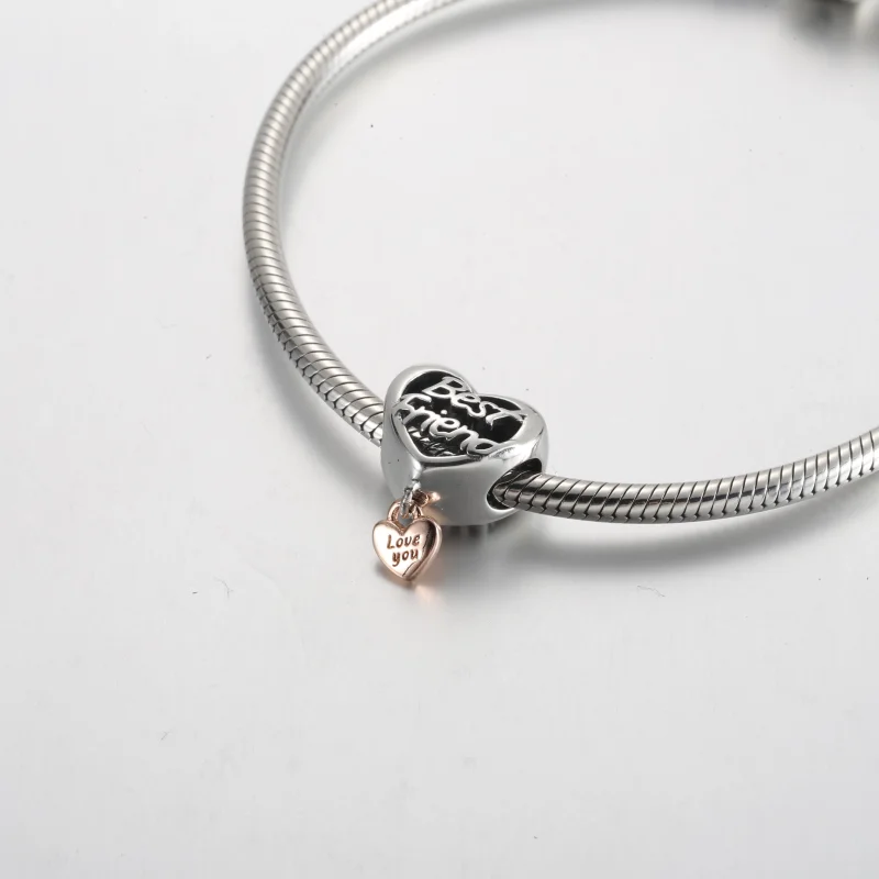 (изображение за) Талисман сърце на Pandora Love You Best Friend - 782243C00 - Преглед 5
