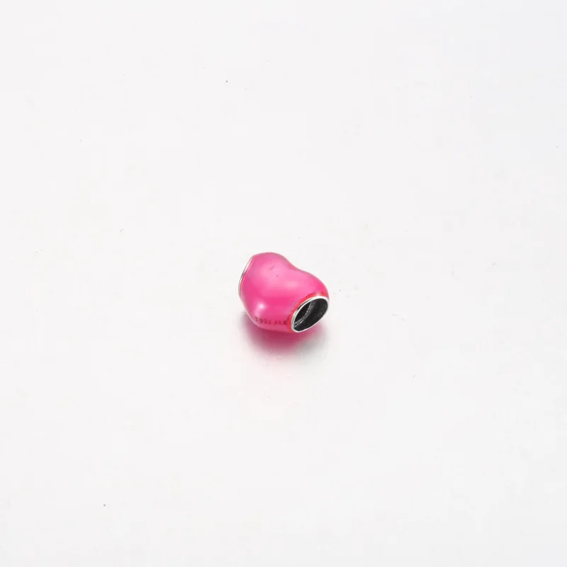 (изображение за) Талисман Pandora Metallic Pink Heart - 799291C03 - Преглед 3