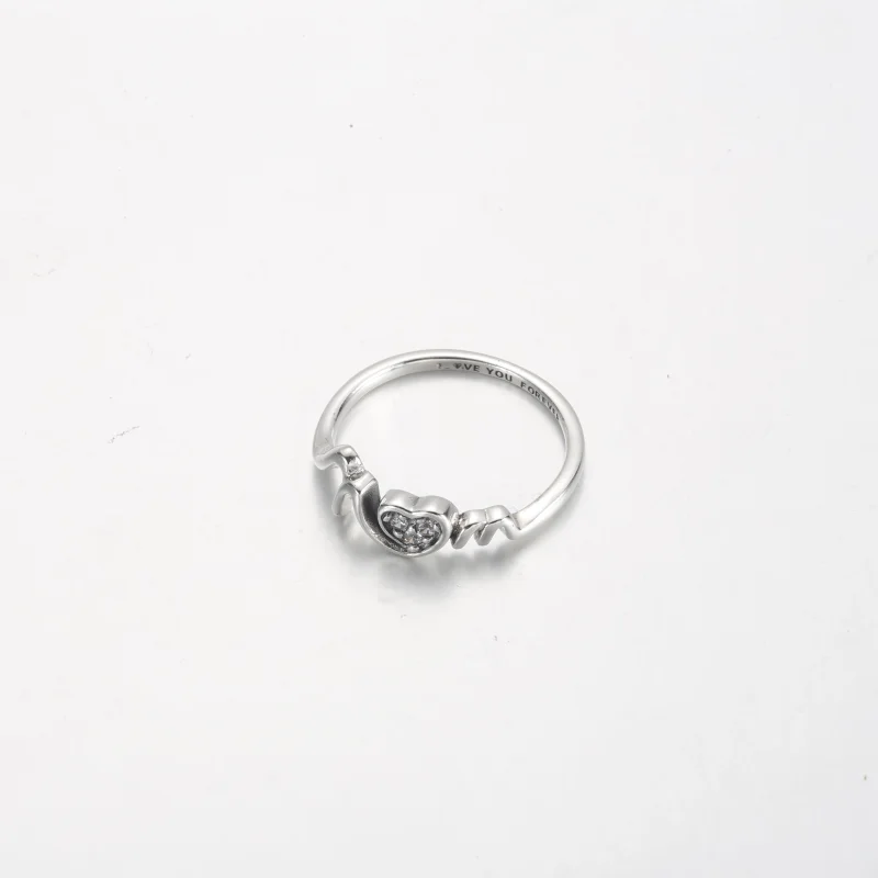 (изображение за) Пръстен сърце Pandora Mom Pavé - 191149C01 - Преглед 3
