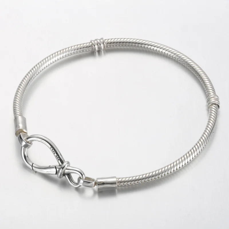 (изображение за) Гривна Pandora Moments Infinity Knot Snake Chain - 590792C00 - Преглед 2