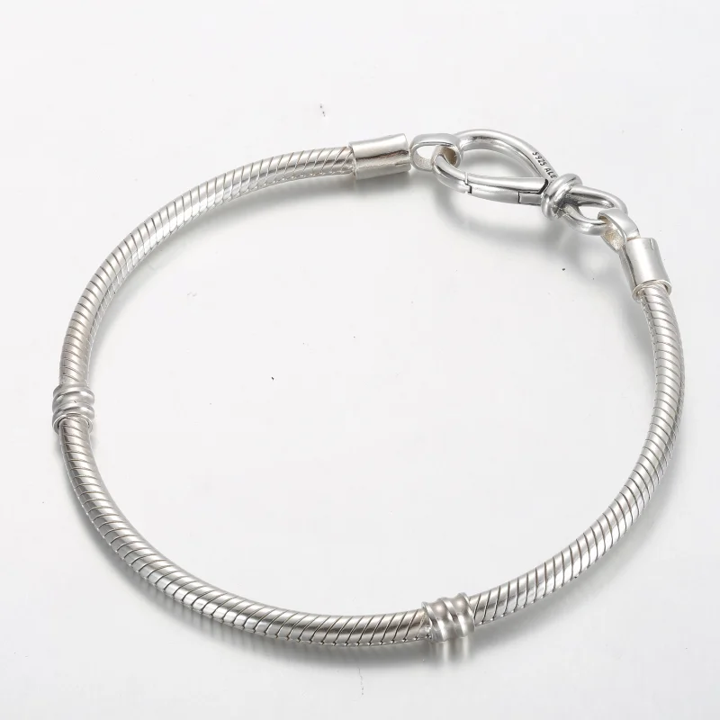 (изображение за) Гривна Pandora Moments Infinity Knot Snake Chain - 590792C00 - Преглед 3
