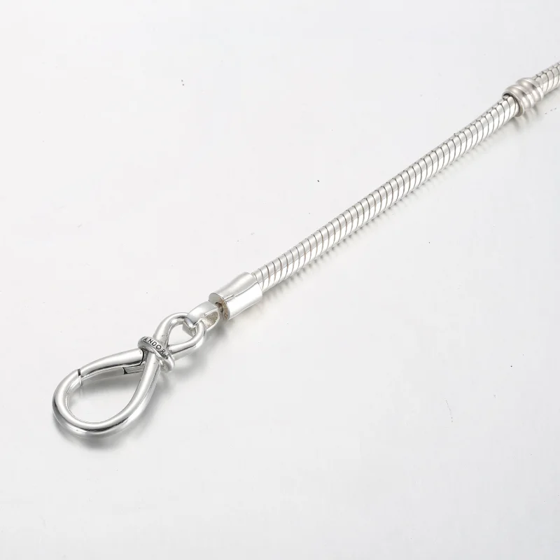 (изображение за) Гривна Pandora Moments Infinity Knot Snake Chain - 590792C00 - Преглед 5