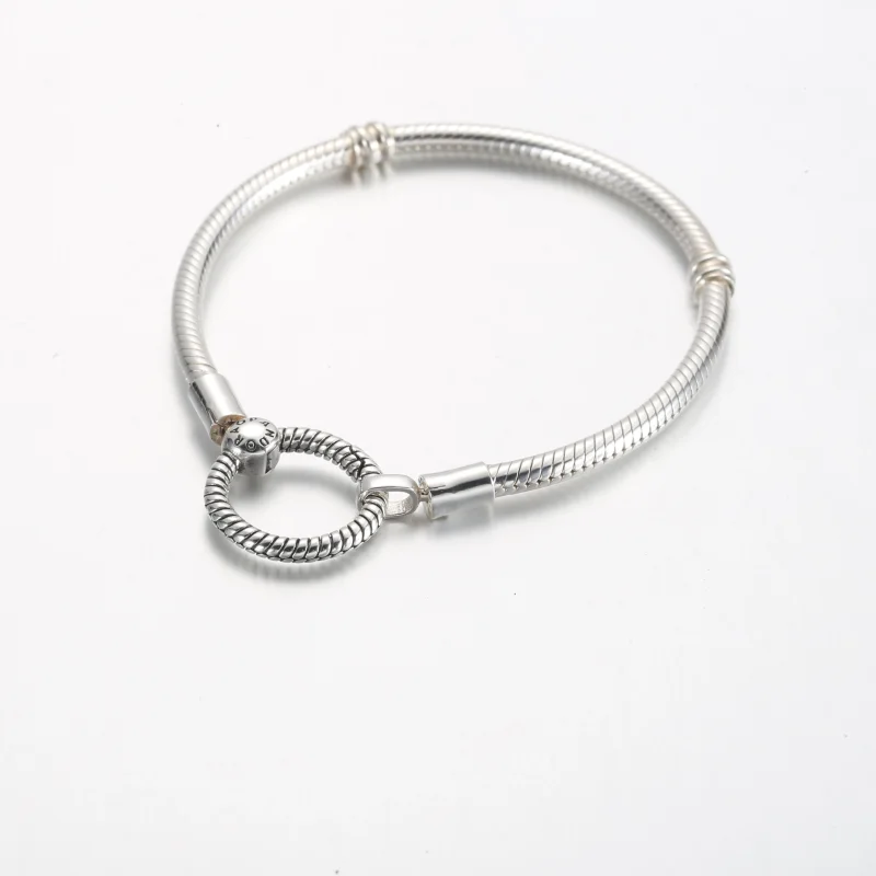 (изображение за) Гривна Pandora Moments O Closure Snake Chain - 592242C00 - Преглед 3