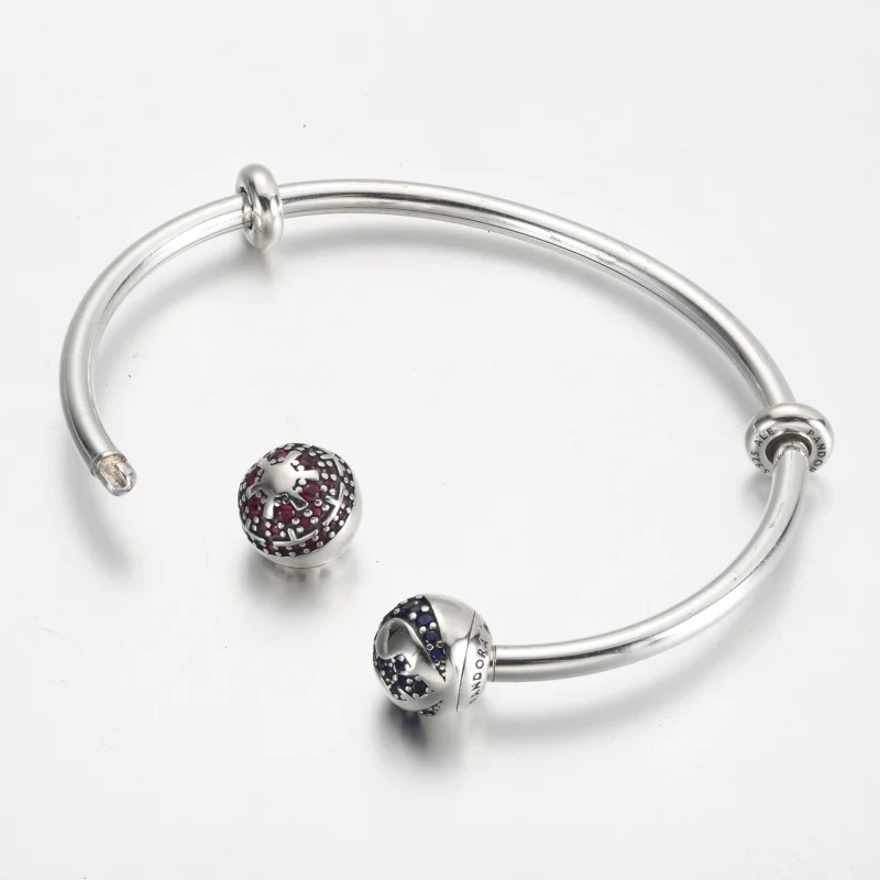 (изображение за) Отворена гривна Pandora Moments Star Wars™ Light & Dark Side Logo - 591139C01 - Преглед 4