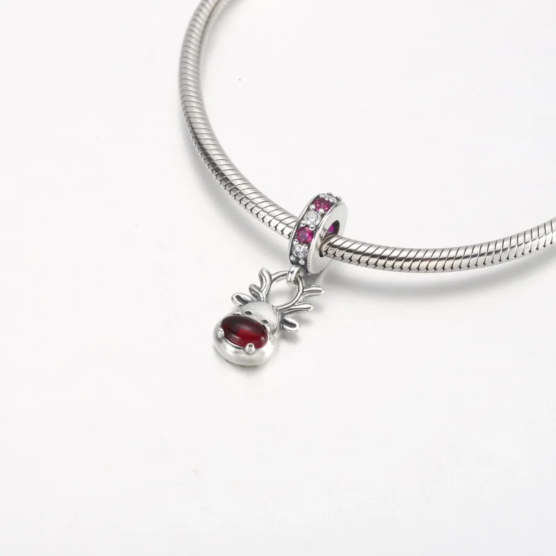 (изображение за) Висящ талисман с червен нос Pandora Murano - 792330C01 - Преглед 4