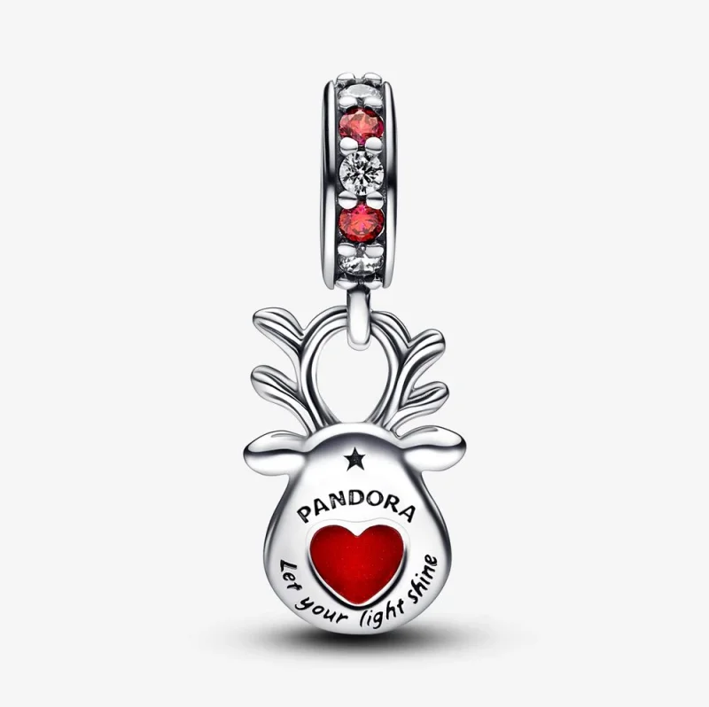 (изображение за) Висящ талисман с червен нос Pandora Murano - 792330C01 - Преглед 5