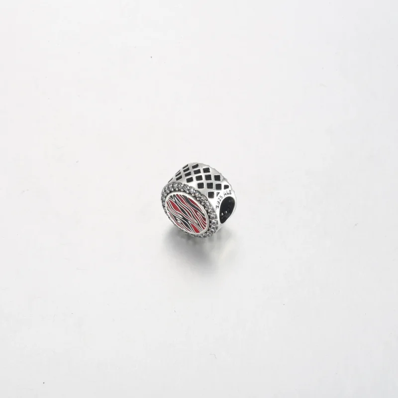 (изображение за) Талисман от стерлингово сребро Pandora Pink Zebra print - 792016CZ_E026 - Преглед 2