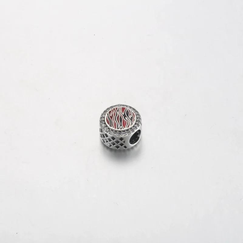 (изображение за) Талисман от стерлингово сребро Pandora Pink Zebra print - 792016CZ_E026 - Преглед 3