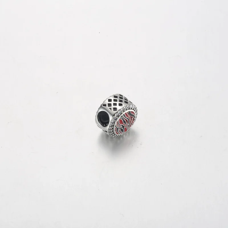 (изображение за) Талисман от стерлингово сребро Pandora Pink Zebra print - 792016CZ_E026 - Преглед 4