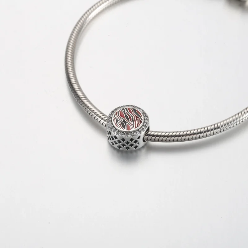 (изображение за) Талисман от стерлингово сребро Pandora Pink Zebra print - 792016CZ_E026 - Преглед 5