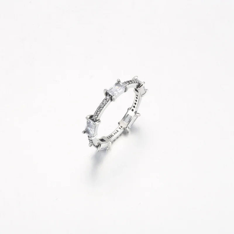 (изображение за) Пръстен Pandora Rectangular Bars Sparkling Pavé - 192397C01 - Преглед 2