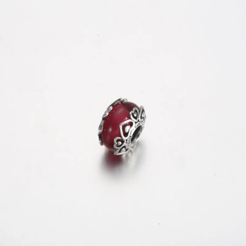 (изображение за) Талисман от розово муранско стъкло Pandora Reveal Your Love - 791159C00 - Преглед 2