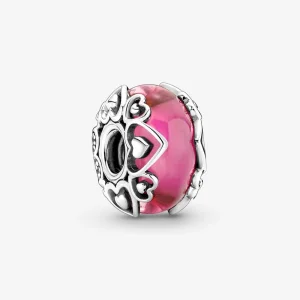 (изображение за) Талисман от розово муранско стъкло Pandora Reveal Your Love - 791159C00