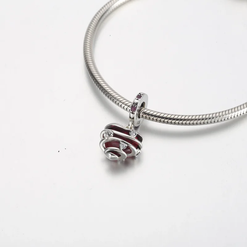 (изображение за) Талисман Pandora Reveal Your Love Heart спирала - 791131C01 - Преглед 4
