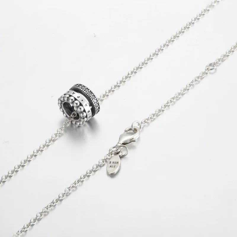 (изображение за) Висулка и огърлица с лого и мъниста Pandora Signature - 392311C01 - Преглед 4