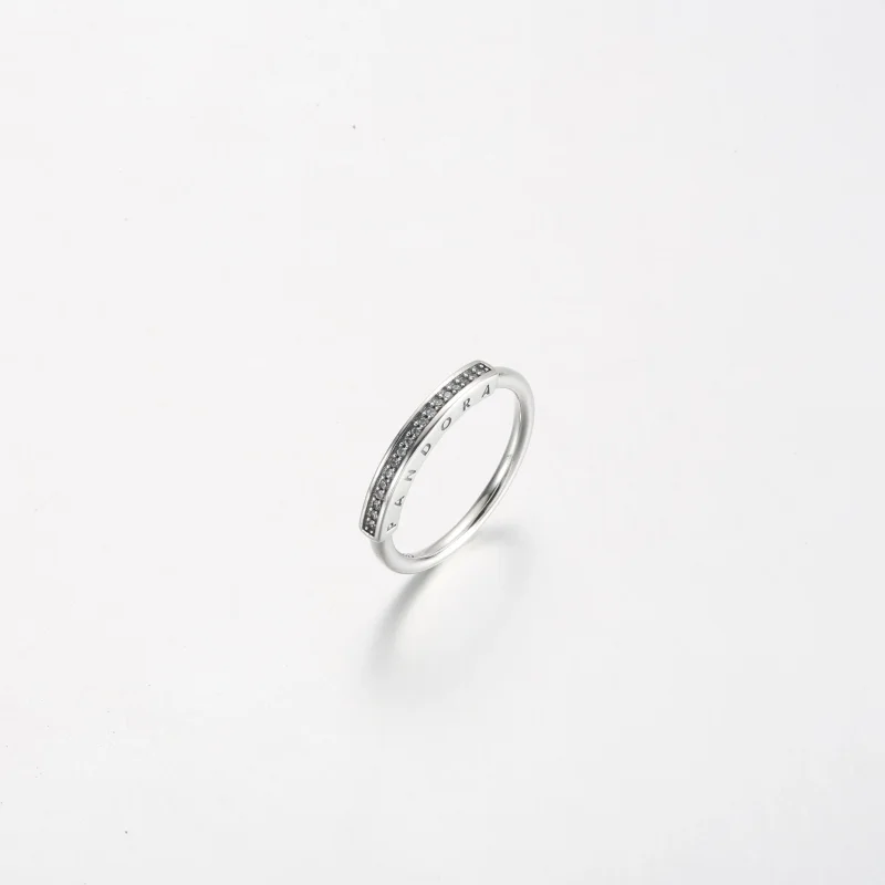 (изображение за) Пръстен Pandora Signature ID Pavé - 192283C01 - Преглед 2
