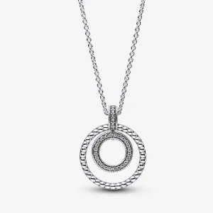 (изображение за) Висулка и огърлица Pandora Signature Pavé & Beads - 392308C01