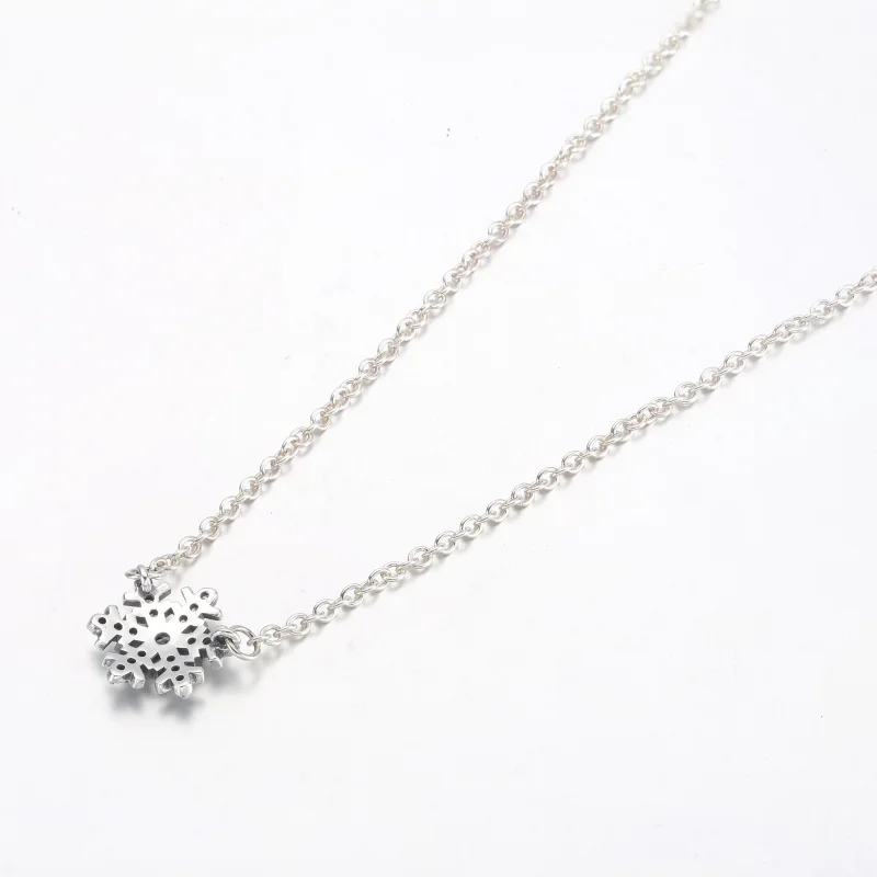 (изображение за) Колие с висулка Pandora Sparkle Snowflake - 392371C01 - Преглед 3