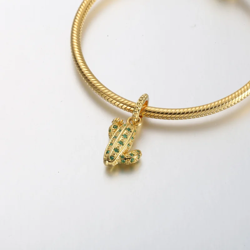 (изображение за) Висулка Pandora Sparkling Desert Cactus - 361687C01 - Преглед 4