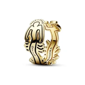 (изображение за) Keith Haring™ x Отворен пръстен с вълнообразна фигура на Pandora - 162226C01