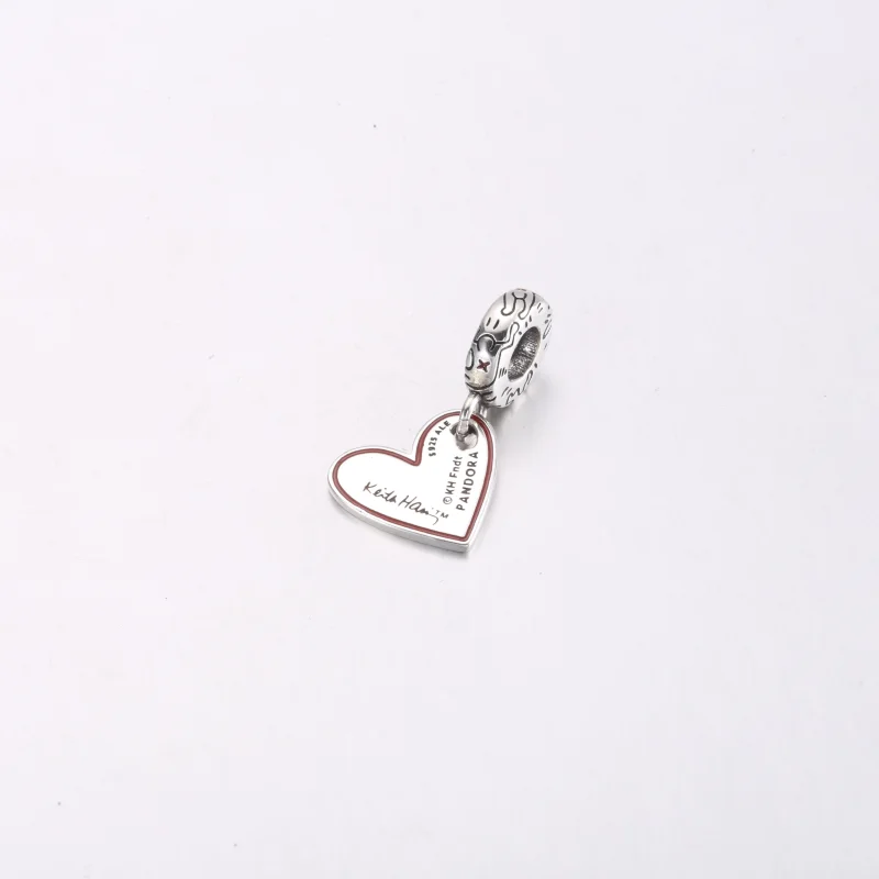 (изображение за) Keith Haring™ x Pandora Line Art People Heart Dangle Charm - 792215C01 - Преглед 3