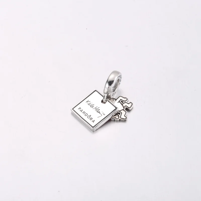 (изображение за) Keith Haring™ x Pandora Walking Heart двойно висящ талисман - 792216C01 - Преглед 4