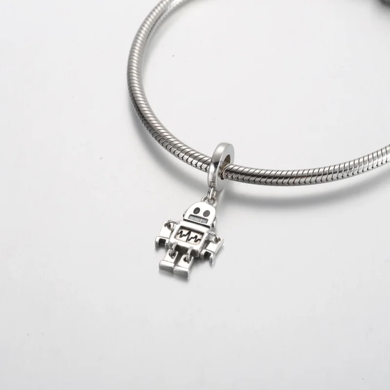 (изображение за) Pandora Bestie Bot Robot Dangle Charm - 792250C01 - Преглед 4