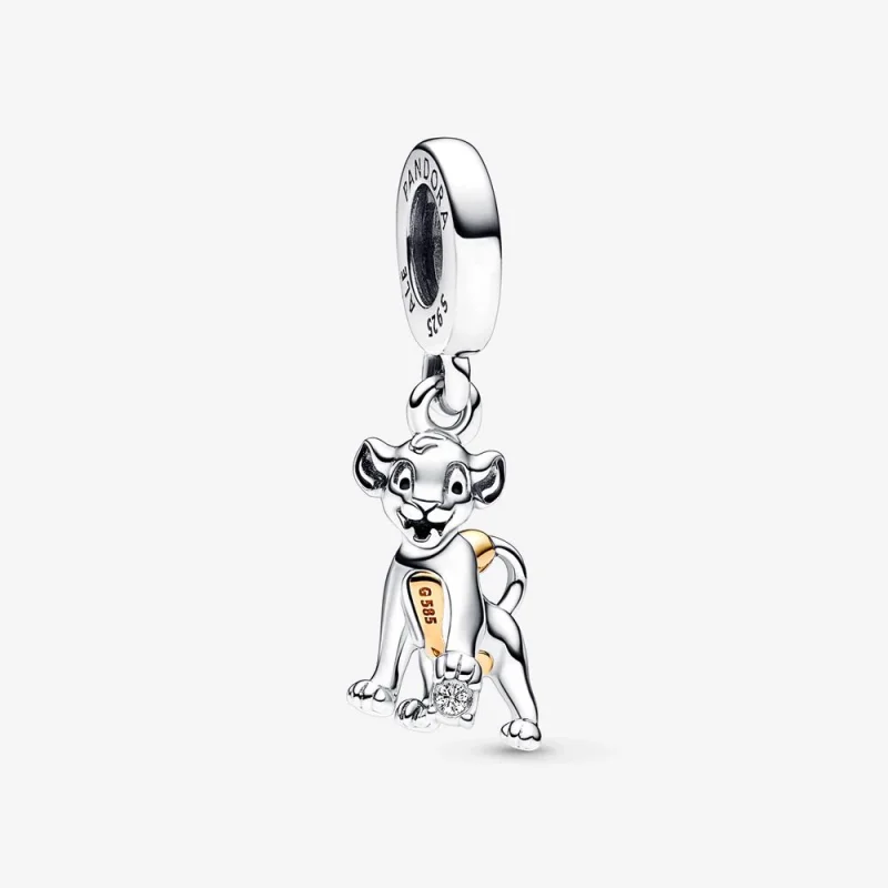 (изображение за) Pandora Disney 100th Anniversary Simba Lab Diamond Dangle Charm - 792749C01