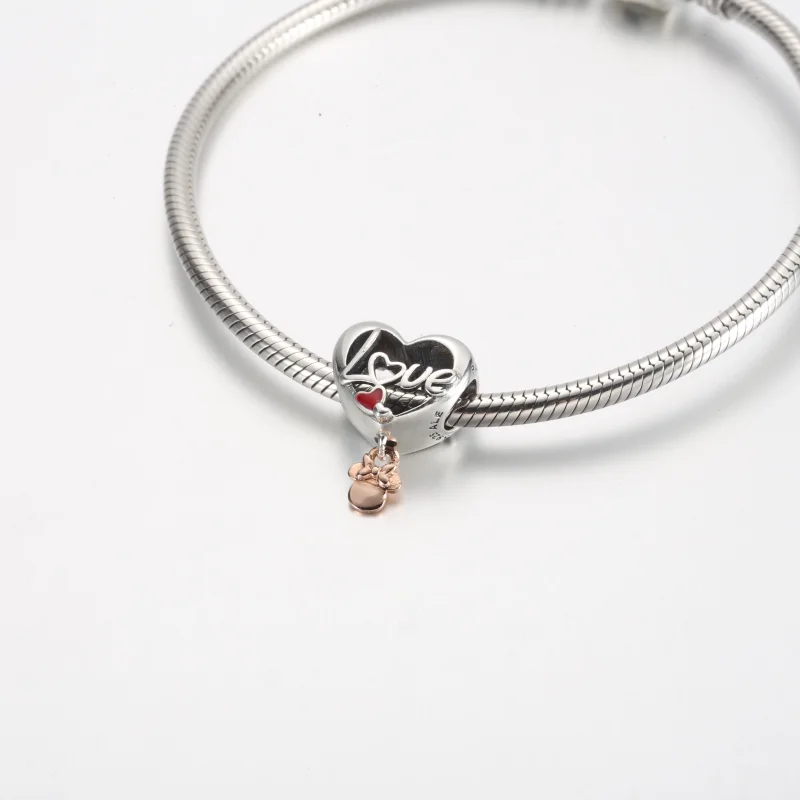 (изображение за) Pandora Disney Minnie Mouse Mom Heart Charm - 781142C01 - Преглед 5